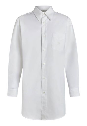 ETRO Pegaso motif-embroidered cotton shirt - Bianco