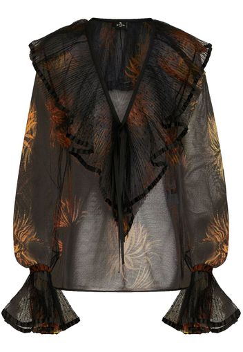 ETRO Blusa con ruches - Marrone