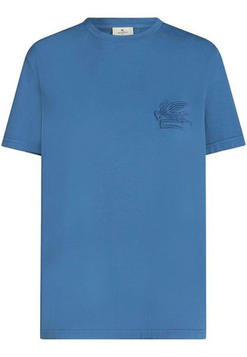 ETRO Pegaso-motif cotton T-shirt - Blu