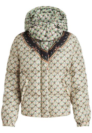 ETRO floral-print quilted jacket - Verde