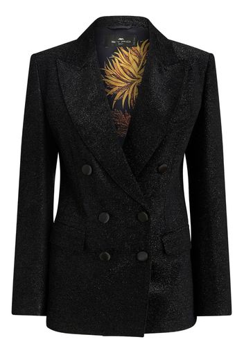 ETRO Blazer doppiopetto effetto lamé - Nero