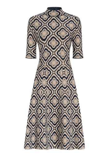 ETRO Abito midi con motivo jacquard - Blu