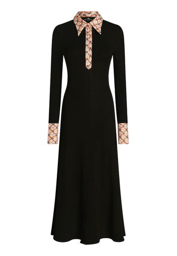 ETRO Abito midi a maniche lunghe - Nero