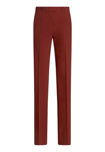 ETRO Pantaloni dritti sartoriali con motivo jacquard - Rosso