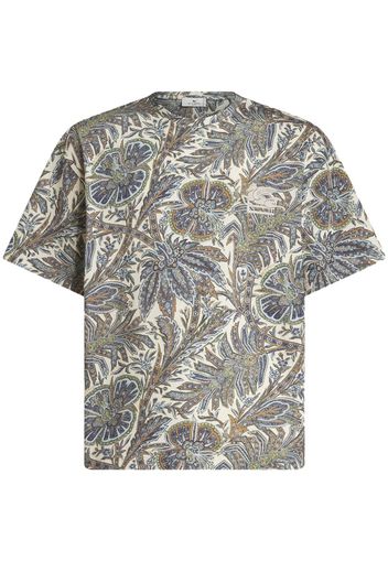 ETRO paisley-print cotton T-shirt - Blu