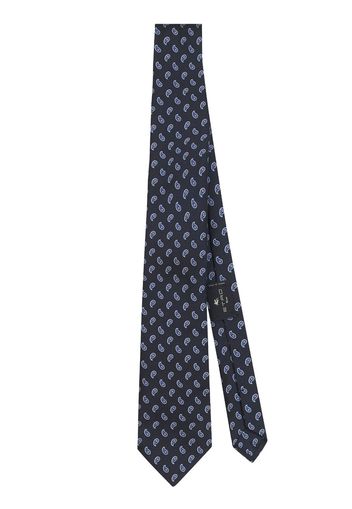 ETRO paisley-print silk tie - Blu