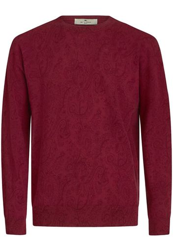 ETRO logo-embroidered wool jumper - Rosso