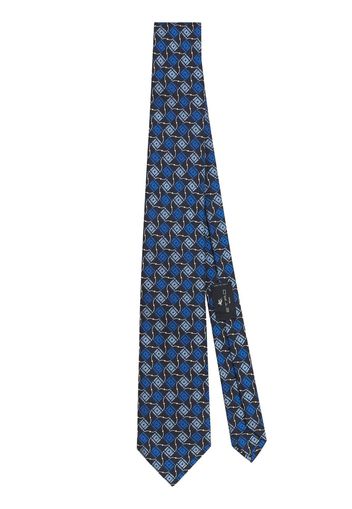 ETRO geometric-pattern silk tie - Blu