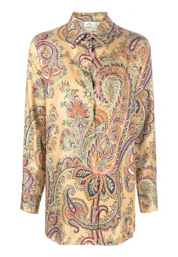 ETRO paisley-print silk shirt - Toni neutri