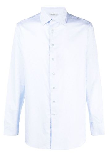 ETRO patterned jacquard cotton shirt - Blu