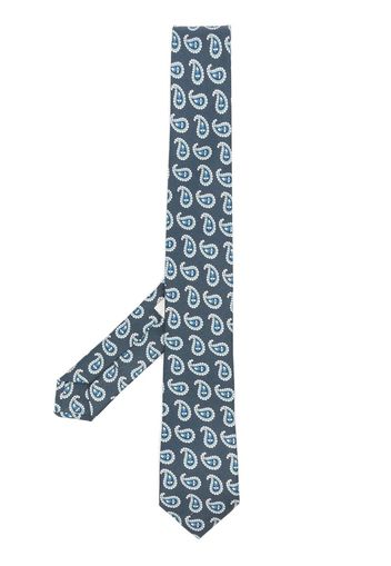 ETRO paisley-print jacquard silk tie - Blu