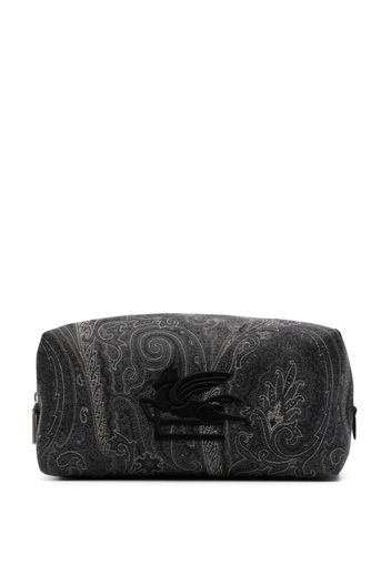 ETRO paisley-print zipped wash bag - Nero