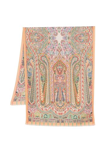 ETRO Delhi cashmere-silk blend scarf - Arancione