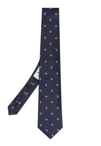 ETRO patterned-jacquard silk tie - Blu