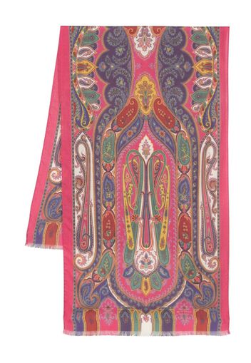 ETRO paisley-print cashmere-silk blend scarf - Rosa