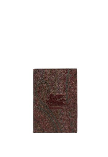 ETRO paisley-print jacquard wallet - Rosso