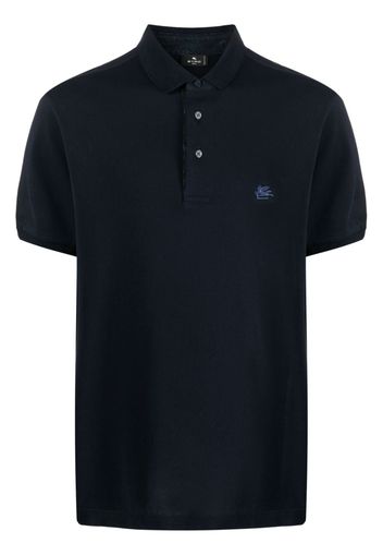 ETRO embroidered-logo polo shirt - Blu