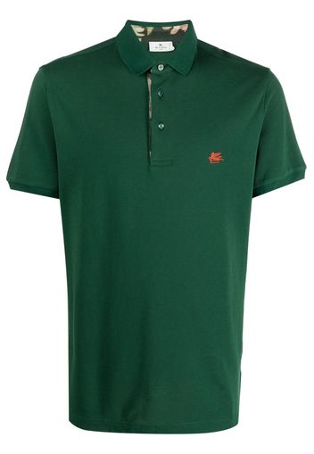 ETRO embroidered-logo polo shirt - Verde