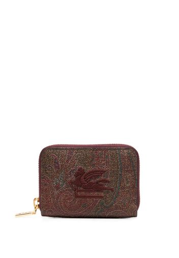 ETRO Portafoglio Pegaso con zip - Rosso