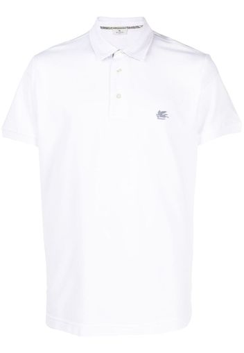 ETRO logo-embroidered polo shirt - Bianco