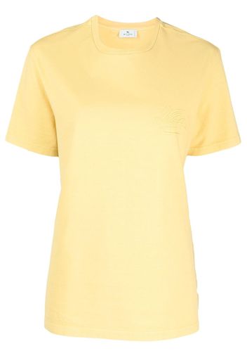 ETRO logo-embroidered cotton T-shirt - Giallo