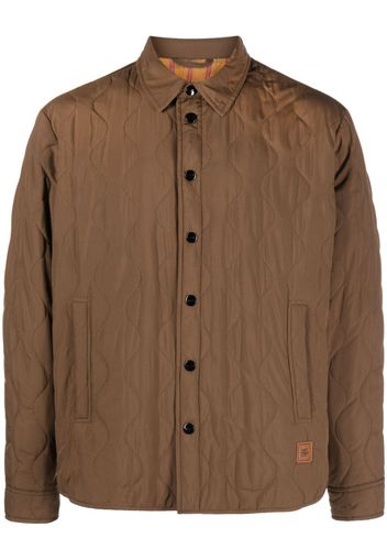 ETRO quilted button-up shirt jacket - Marrone