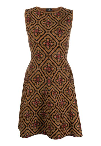 ETRO floral-jacquard minidress - Marrone