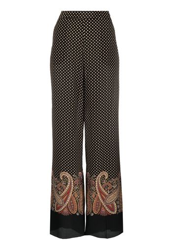 ETRO paisley-print wide-leg trousers - Nero