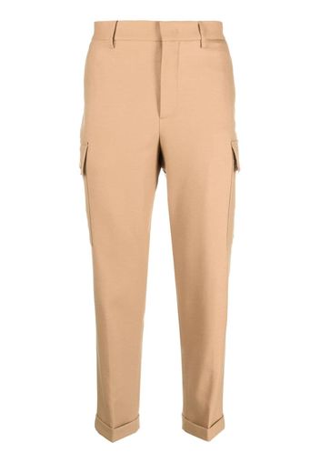 ETRO cargo-pockets wool tapered trousers - Marrone