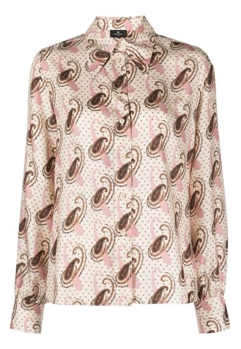 ETRO paisley-print silk shirt - Toni neutri