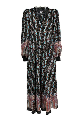 ETRO paisley-print silk dress - Nero