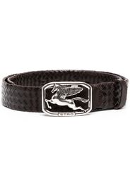 Etro logo-buckle leather belt - Nero