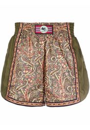 ETRO logo-patch panelled track shorts - Verde