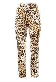 ETRO leopard print jeans - Marrone