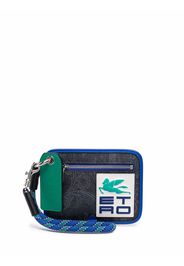 ETRO logo-patch wallet - Blu