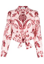 ETRO floral paisley-print cropped shirt - Rosa