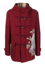 ETRO tiger-print duffle coat - Rosso