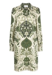 ETRO floral-print shirt dress - Verde