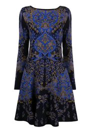 ETRO paisley-print knitted dress - Blu