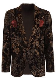 ETRO sequinned floral single-breasted blazer - Nero