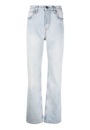 ETRO logo-embossed straight-leg jeans - Blu