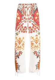 ETRO floral-print track pants - Bianco