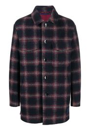 ETRO check-pattern single-breasted coat - Blu