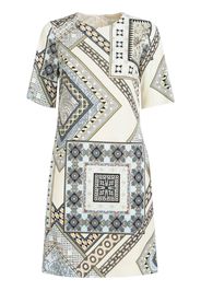 ETRO patchwork-print shift dress - Bianco