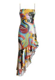 ETRO graphic-print asymmetric-hem dress - Multicolore