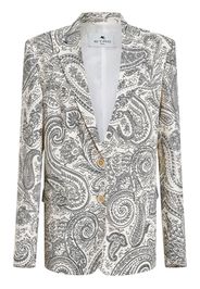 ETRO Blazer monopetto con stampa paisley - Bianco