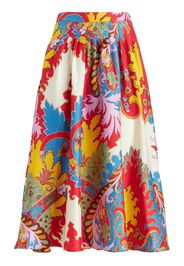 ETRO all-over graphic-print midi skirt - Rosso