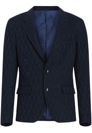 ETRO paisley-jacquard single-breasted blazer - Blu