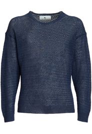 ETRO open-knit linen jumper - Blu