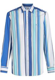 ETRO Camicia a righe con ricamo - Blu